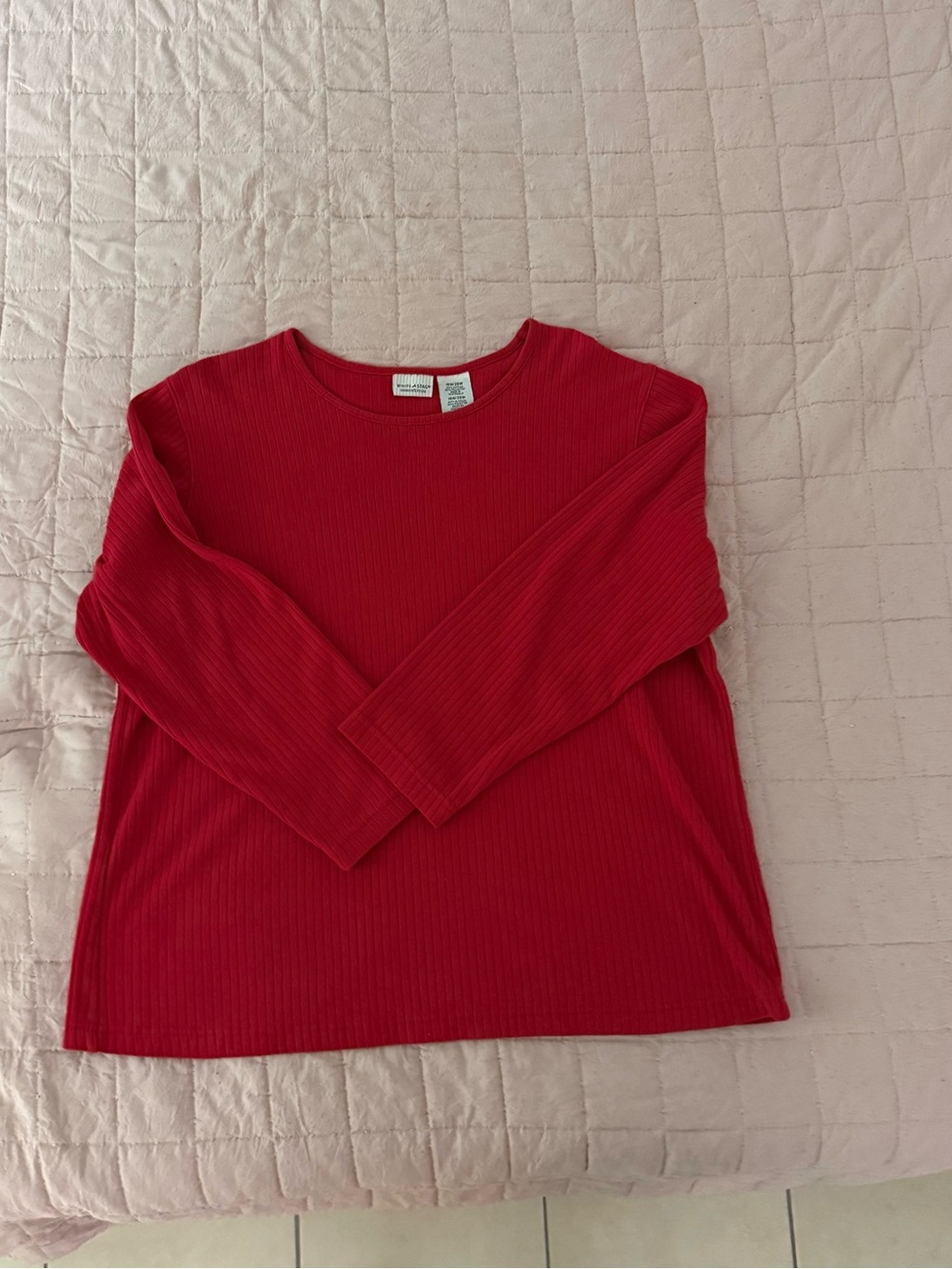 White Stag Women's Ribbed Long-Sleeve Top - Classic Red